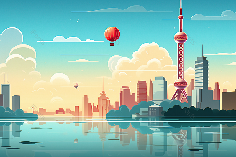 上海著名地标外滩东方明珠风景建筑创意插画,插画/手绘图,插画/手绘图库,插画/手绘图下载,插画/手绘
